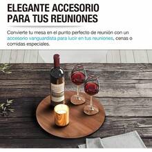 Lazy Susan Giratorio De Madera De Acacia (38 Cm) - Centro De Mesa Organizador, Ideal Como Especiero Y Botanero Para Cocina - 1 - Ver 9