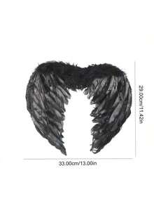 1pc Small Size Angel Natural Feather Wings, Unique Costume Accessory For Photo Props, Suitable For Holiday Dress Up