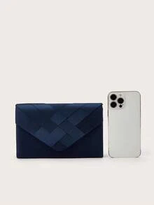REMANLAND Elegante bolso de hombro de mujer a cuadros, elegante bolso de mano azul marino, bolso de fiesta de mujer, adecuado para fiestas, bodas, galas y otras ocasiones de mujer, una opción ideal para chicas y mujeres de fiesta, también el mejor regalo para mujeres