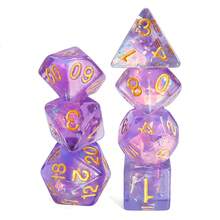 7pcs/Set Acrylic Polyhedral Dice, Suitable For Outdoor Gatherings, Board Games, Festivals, With Iron Box Packaging