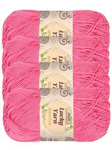 4 件套精致腈纶纱线套装 - 4 层柔软针织和钩针用品，非常适合制作毛毯、衣服、手提袋、拖鞋 - 多色，每件 50 克，手工艺必需品 | 柔和纱线套装 | 多用途 - 彩色 - 查看 3