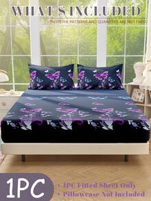 1 Stück weiches & bequemes Matratzenschoner, Spannbettlaken, Bettwäsche-Set, Valentinstag Geschenk, Cartoon Herz & geometrisches Muster, geeignet für Einzelbett, Doppelbett, Queensize, Kingsize Betten, Heimdekoration, maschinenwaschbar, Oeko-Tex zertifiziert - Verschiedenfarbig - Übersicht 3