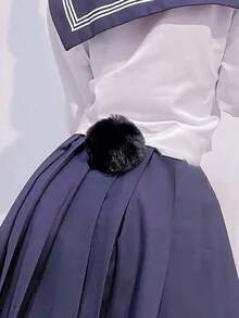 1PC Rabbit Costume Props - Beautiful And Adorable Role-Playing Costumes, Flexible Gothic Style Lolita Style Rabbit Tail Plush Ball Decoration Props, Festival Costume Props, Easter Costume Props, Valentine's Day Atmosphere Props, Halloween