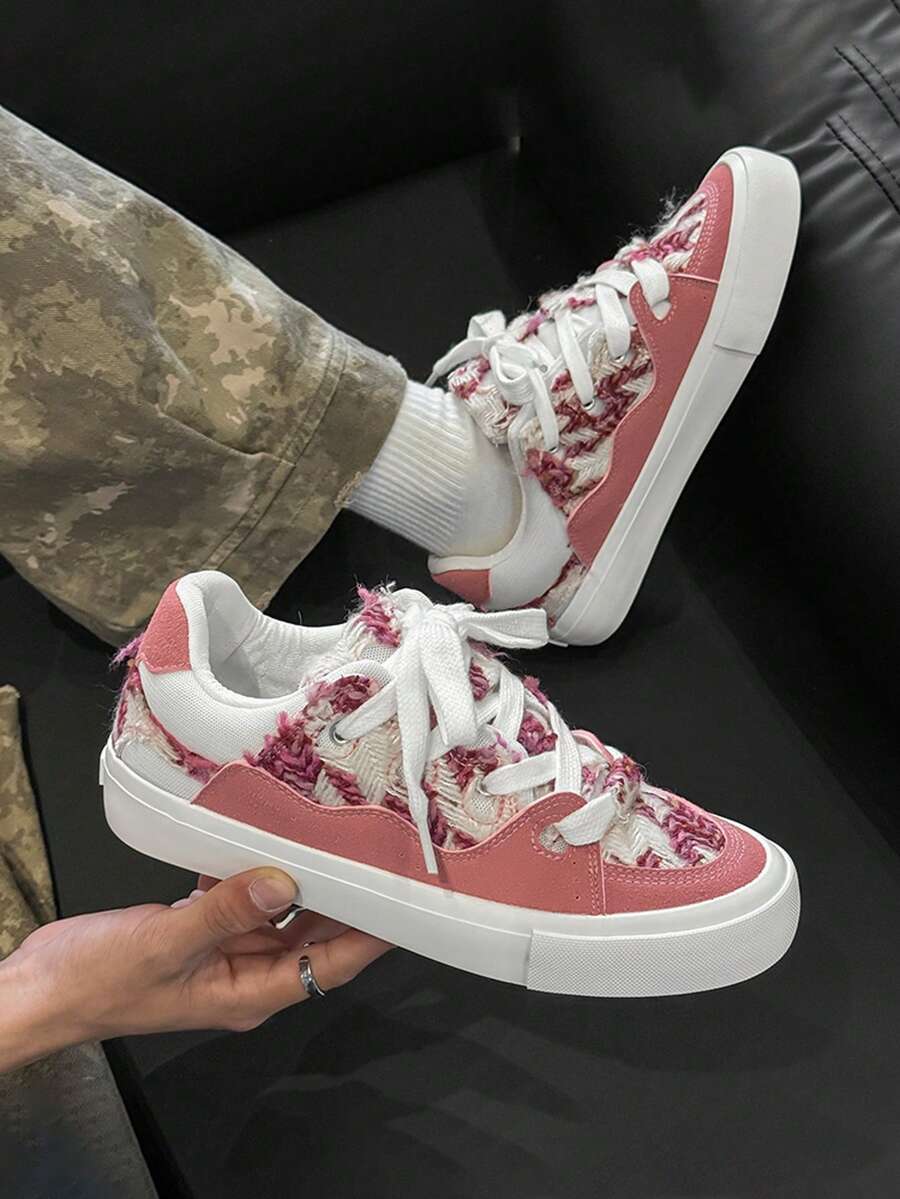 Dopamine Bread Sneakers, Unisex Casual Canvas Vulcanized Shoes, Versatile Sports Skateboard Shoes For Teenagers