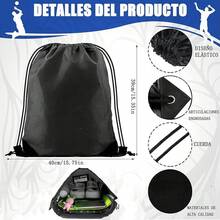 Rodilleras De Voleibol Y Mangas De Brazo 3pcs, Accesorios de voleibol, 2 Pares Rodilleras Voleibo y Mangas Voleibol y Mochila unisex con cordón, Tenis, Ciclismo, Montañ, etc (L/Adulto) - Negro - Ver 2