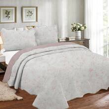 3-Piece Printed Double-Sided Bedspread Kit - Print 6 - View 1
