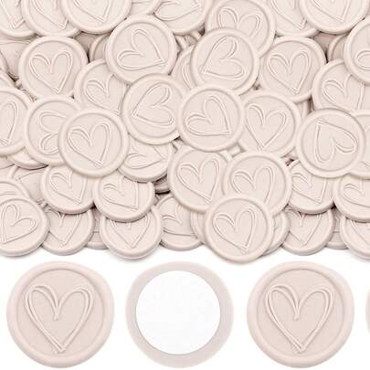 30 ملصق ختم شمع بشكل قلب مطفي، ختوم شمع لاصقة ذاتيًا، مناسبة للتجميع، الحرف اليدوية، بطاقات وبطاقات دعوة الزفاف، تغليف الهدايا، وما إلى ذلك.