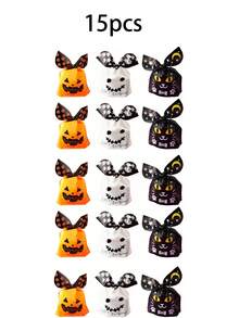 30 件万圣节糖果袋糖果派对礼品袋抽绳礼品袋万圣节糖果饼干巧克力零食袋用于捣蛋，耳带饼干袋派对礼品袋糖果、小饰品和派对礼品、糖果袋、节日礼品袋、节日设计万圣节装饰、秋季装饰、万圣节装饰 - 彩色 - 查看 11