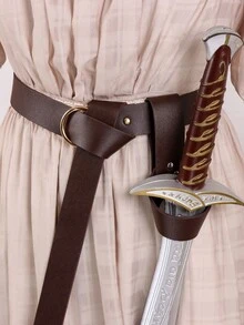 2件套中世纪复古腰带，骑士剑鞘海盗剑套装，适用于文艺复兴时期、维京时代、集市、角色扮演游戏、万圣节服装配饰 - A - 查看 12