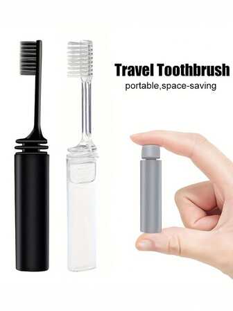 2/1pc Travel Toothbrush Outdoor Camping Portable Folding Small Tooth Brush Traveling Toothbrushes For Adults Teeth Brushes Portable Travel Toothbrush