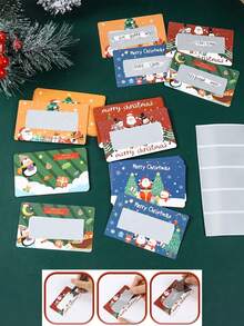 Carte poștală DIY razuibilă, carte de Crăciun cu desene animate, eveniment de Crăciun, carte de razuință scrisă de mână, recompensă pentru elevi, noroc, binecuvântare, decorațiune de festival pentru copii, carte de Crăciun cu desene animate, carte de razuință pentru interacțiunea părinte-copil, carte de felicitare scrisă de mână pentru elevi, cadou norocos pentru grădiniță, carte de loterie