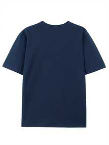 Men's Fashionable Short Sleeve T-Shirt | Exquisite Design | Essential For Summer | Easy To Match, Showcases Your Style - 藏蓝色 - 查看 2