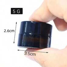 1 个 5g/20g/30g/50g 空棕色玻璃罐，带内衬和黑色盖子，1 盎司面霜、保湿霜、眼霜、乳液、化妆品包装瓶、家居生活、储物容器、收纳瓶、罐子、分隔瓶和罐子、旅行必备品、学校必备品 - 黑色 - 查看 4