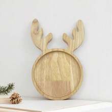 1/8PCS Christmas Wooden Serving Tray, Wooden Serving Platter, Elk Shape Serving Tray, Christmas Hat Shape Tray, Roasted Meat Tray, Snack Fruit Salad Tray, Kitchen Plate, Christmas Gift, Housewarming Wedding Gift