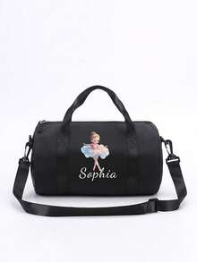 1 Piece Customized Duffel Bag Sports Bag, Fitness Dance Bag With Your Own Name Printed On It, Dance Bag Sports Bag Latin Dance Bag, Outdoor Travel Waterproof Material Duffel Bag, Large Capacity Gym Bag, Suitable For Use As A Shoulder Bag And Duffel Bag, Daily Use, Gift For Family And Friends