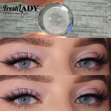 FRESH LADY Freshlady 镜片，适合在校学生，处方极光灰色彩色隐形眼镜，1 年一次性，万圣节服装角色扮演 - 淺灰色 - 查看 1