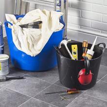 40L 40 Litre Large Robust Flexi Tubs  - Mixed Assorted Colours Randomly Picked - Multi Purpose Flexible Rubber Storage Container Buckets - 3 - 查看 4