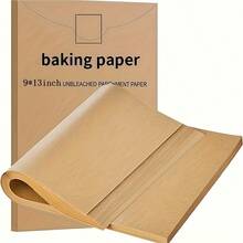 MOREDOR Pre Cut Non Stick Unbleached Baking Paper, 50 Sheets, 9x13 Inches - Suitable For Ovens, Barbecues, Air Fryers, And Steaming. Reusable Baking Paper Suitable For Most Cookies And Baking Pans. High Quality Kitchen Essentials, Steam Paper With Natural Brown Color And Heat-Resistant Paper 50PCS - Vàng 50 CÁI - Xem 7