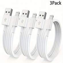 1-4 包 Apple 充电线 3.3 英尺，兼容 充电器线，USB 转闪电快速兼容 充电线兼容 14/13/12/11/11Pro/11Max/X/XS/XR/XS Max/8/7、Ipad（白色）Nan MFi 认证 - 白色 - 查看 9