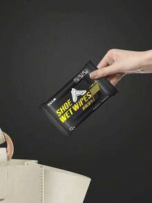 80pcs Shoe Cleaning Wet Wipes, Sneaker Cleaner, Sports Shoes Cleaning Cloths, Stain Remover Disposable Wet Tissues, 80/30/12pcs - Black and White - View 6