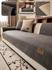 1 Tấm đệm ghế sofa thân thiện với thú cưng, thoáng khí, giống vải lanh, có nhãn chữ MD - Vỏ bọc ghế sofa hiện đại tối giản, chống trượt và có thể giặt bằng máy, dành cho ghế sofa mô-đun 1-4 chỗ ngồi, lý tưởng cho phòng khách, phòng ngủ, văn phòng, trang trí nhà cửa - Nhiều màu - Xem 12