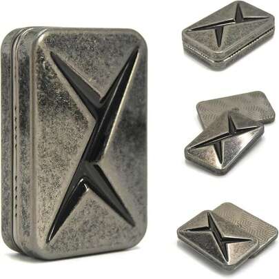 Metal Fidget Slider For Adults,All-Direction Magnetic Slide Fidget Toys Anxiety Relief,Office Desk Sensory Toys For ADHD/ADD/Autism,Vintage Industrial Grey