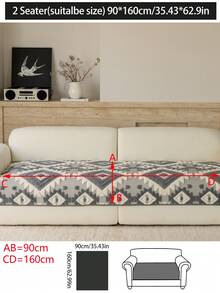 1pc Thick Plush Sofa Cushion Cover, Modern Simple Non-Slip Sofa Seat Pad, Dust-Proof And Washable Sofa Slipcover, Soft And Fade-Resistant, Pet-Friendly, Suitable For Bedroom, Office, Living Room, L-Shaped Sofa And 1/2/3/4-Seat Sofa, Light Gray