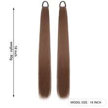 18 英寸万圣节日常马尾辫发圈和合成纤维假发马尾辫 - 适合日常佩戴 - 彩色 - 查看 11