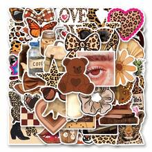 50张豹纹贴纸，猎豹贴纸，酷炫贴纸，学院风贴纸，哥特风贴纸，艺术贴纸，涂鸦贴纸，狗狗贴纸，卡通贴纸，乙烯基贴纸，适用于水瓶、吉他、行李箱、手机、手机壳、笔记本电脑、滑板、礼品包装 - 多色B - 查看 8