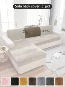 1 pièce Housse de canapé d'angle en velours avec chaise longue séparée, housse de canapé extensible douce pour canapé d'angle gauche/droit, housses de coussin de canapé pour canapés et sofas, housses de siège de canapé en velours doux, housses de canapé lavables, housse de coussin de siège pour canapé 3 places, résistant aux animaux de compagnie