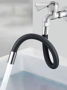 1 件旋转水龙头延长软管，通用浴室厨房水槽喷头水龙头延长器柔性管 - 黑色 - 查看 1