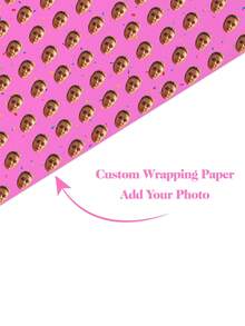 Personalised Photo Wrapping Paper Funny Custom Heads Photo Gift Wrap Sent As Roll Or Sheet Birthday & Novelty Gag Joke Present Idea Multiple Colors, Suitable For Wedding Accessories, Couple Anniversary Gift Wrapping Paper - Multicolor - View 9