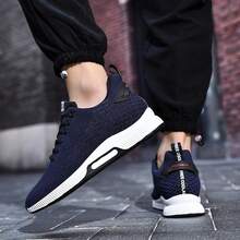 Men Elevator Sneakers Invisible Height Increasing 2.4 Inches Taller Elevator Sports Women Mesh Breathable Outdoor Casual Lace Up Fashion Shoes-2025 - Màu xanh lam - Xem 3
