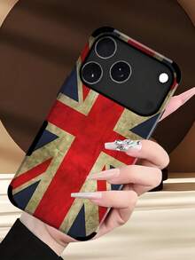 1 Ốp lưng điện thoại bằng da mềm in hình quốc kỳ Mỹ/Anh cổ điển, thiết kế sọc sáng tạo, ốp lưng bảo vệ chống bụi tương thích với Apple 17 Pro Max/16 Pro Max/12pro/13/14plus/15promax/16promax11//13Pro, quà tặng ngày lễ - Gỗ đỏ - Xem 41