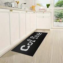 1pc Crystal Velvet Kitchen Rug, Modern Simple Non-Slip Washable Decorative Entrance Mat