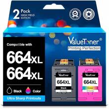 Cartucho de Tinta de Mayor Capacidad para 664XL Repuesto para HP 664 664XL 664 XL Tinta Compatible con HP DeskJet Ink Advantage 1115 3635 3636 3775 3835 3838 4675 5275 (1 Negro 1 Color) - 664 XL Paquete combinado de 1 negro y 1 tricolor - Ver 12