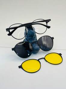 1PC Armacao de Óculos de aluminio,Clip-On, 3 em 1