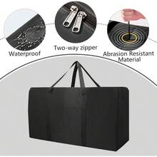 Bolsa de Almacenamiento 180L, Duffle Bag para Mudanza con Cremallera y Asas Reforzadas, para Guardar Ropa, Juguetes, Colchas y Sábanas - 56 litros - Ver 5