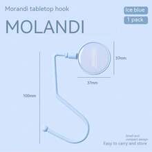 1 pieza Colgador de bolso de color Morandi, portátil y plegable, gancho resistente para colgar bolsos en la mesa, organizador de escritorio para oficina y escuela