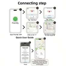 RSH 4个装 AirTags 钥匙查找器，智能标签，兼容 Find My APP（仅兼容 iOS，不适用于 Android），迷你智能标签，防止钥匙、背包、行李丢失（不适用于 Android）