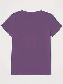 Women T-Shirts - Purple - View 2