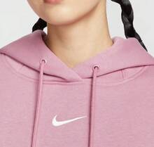 Nike Women's AS W NSW PHNX FLC OS PO Sweatshirt - Pink - View 3