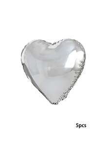 Globos de corazón de papel de aluminio de 18 pulgadas para decoración de bodas, cumpleaños, propuestas - Plateado - Ver 6