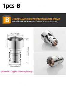 1pc Anti-Leakage Quick Connect Garden Hose Adapter - (Various Styles, Fits Different Sizes) Brass Faucet/Washing Machine Thickened Faucet, Inlet Pipe, Brass Faucet Interface Adapter, Durable, Anti-Rust Faucet Converter, Convenient For Watering - Multicolor - View 17