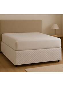Quilted Microfiber Single/Queen/King Size Bed Skirt - 白色 - 查看 1