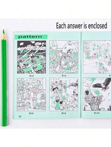 32 Pages/Set Hot-Selling Look & Find Object-Finding Book, Parent-Child Interactive Search Game Book, Find The Hidden Pictures Book, Interactive Search And Draw Activity Book, Engaging Hide And Seek Themed Pages (Random Delivery) - Multicolor - View 8