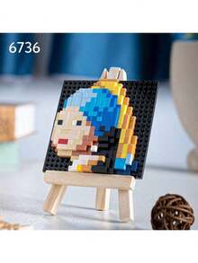 1 Painting Building Blocks, DIY Painting Building Blocks, Starry Sky, Girl, Waves, Mountains, Building Blocks, Birthday Gift, Painting Enthusiasts Desktop Decor, Living Room Decor, Office Desk Ornament - Multicolor - View 5