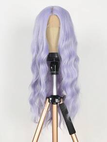 26 Inch Fantasy Purple Hair Roots, Synthetic Heat-Resistant Fiber Wig, 4*1 U-Shaped Front Lace Long Wig, Women's Middle-Parted Wavy Curly Wig, Suitable For Daily Party Use