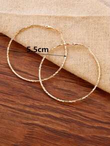 Pendientes de flor sencillos chapados en oro, accesorios minimalistas casuales - Amarillo Oro - Ver 3