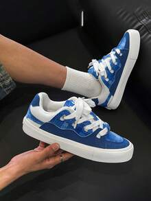Casual Canvas Sneakers, Versatile Non-Slip Skateboard Shoes For Teens And Couples